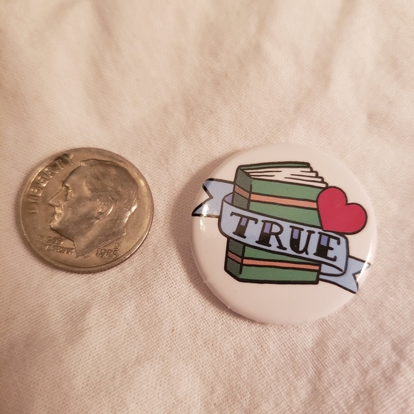 3/$20 pin sale!! Small True Love Bookish Pin - Picture 2 of 2